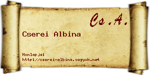 Cserei Albina névjegykártya
